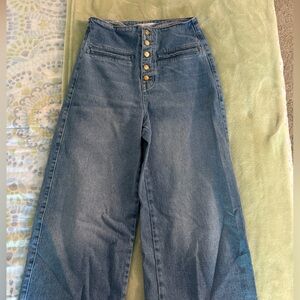 Zara Wide Leg Blue Jeans